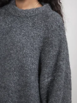 New Les Soeurs Boucle Gebreide Jurk Andres Dark Grey