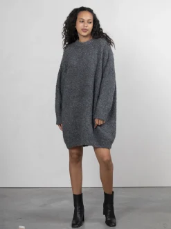 New Les Soeurs Boucle Gebreide Jurk Andres Dark Grey