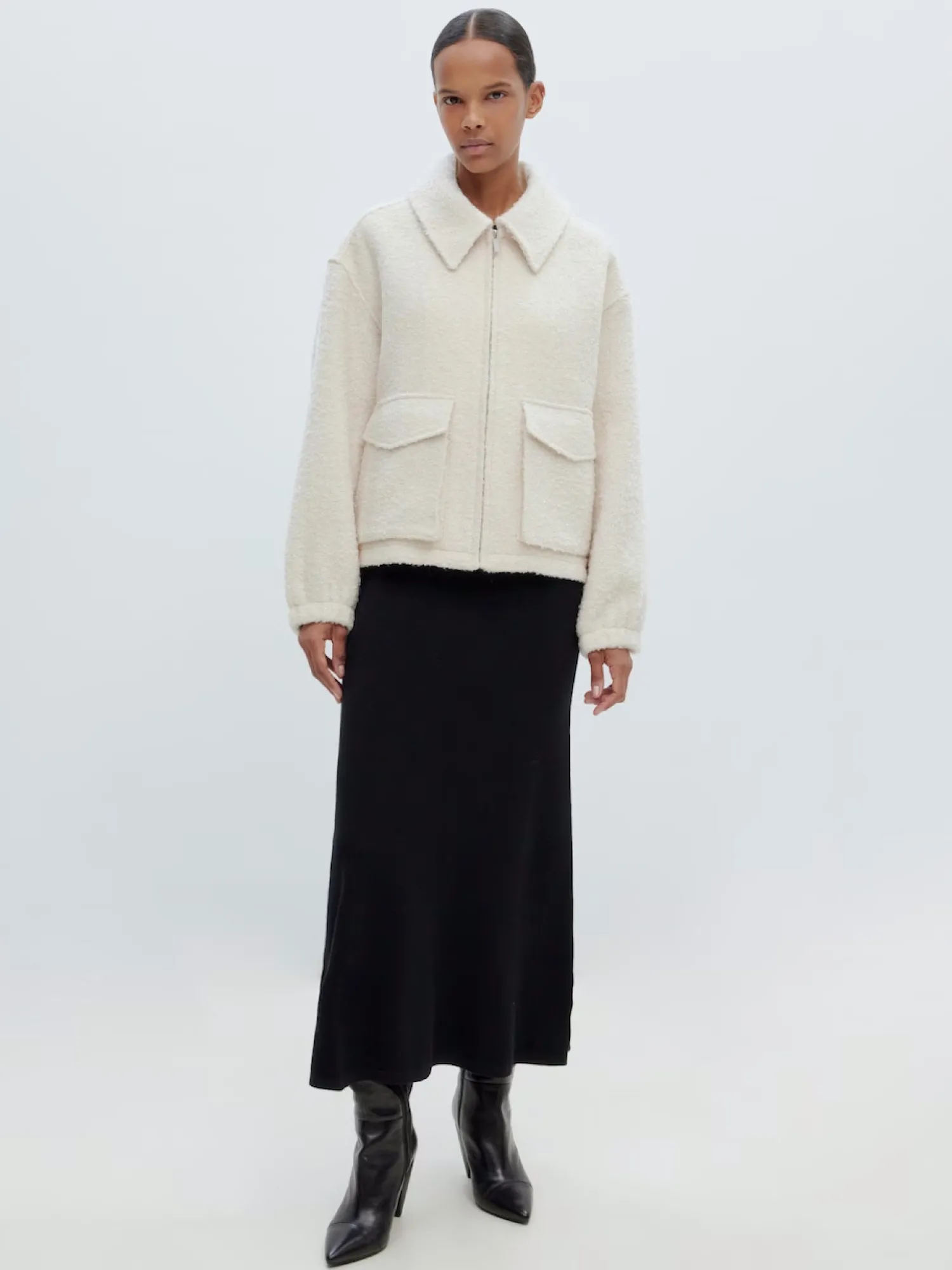Clearance Edited Boucle Jas Machi Off-White