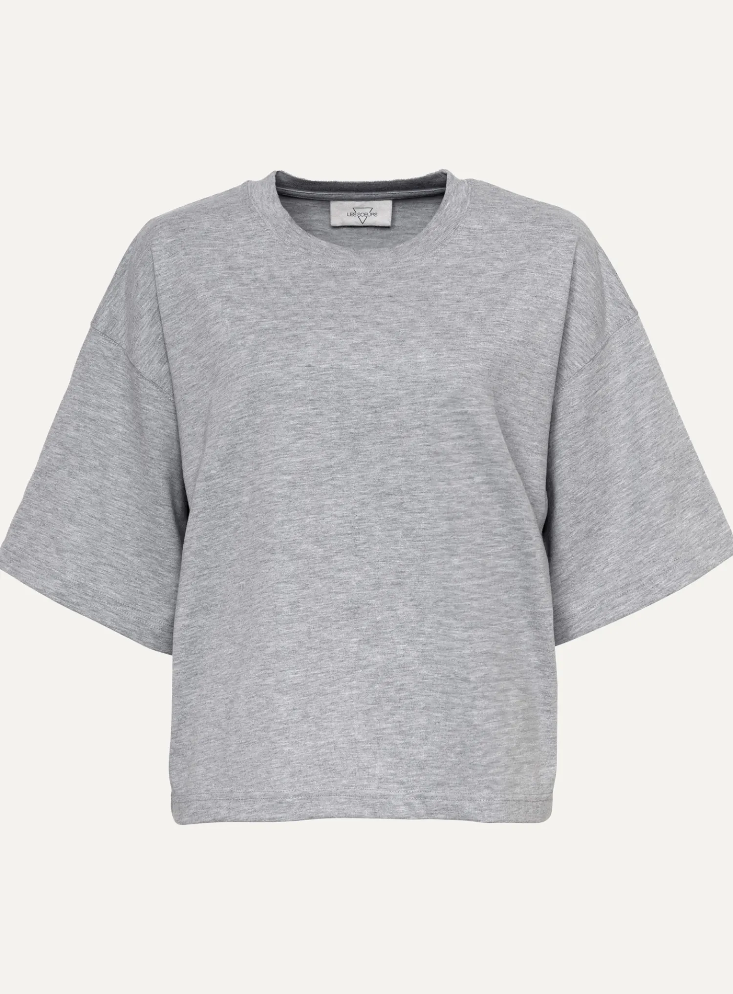 New Les Soeurs Boxy T-Shirt Tiara Grey Melange