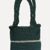 Best Les Soeurs Crochet Shopper Elani Bottle Green/Beige