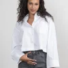 Outlet Selected Cropped Hemd Astha Bright White
