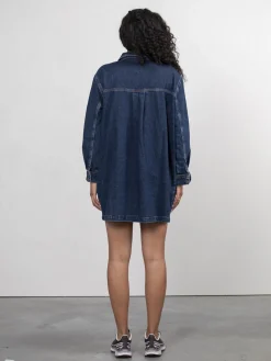 Flash Sale Les Soeurs Denim Jurk Abby Dark Blue Denim