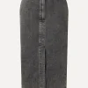 Best Sale Selected Denim Midi Rok Cali Dark Grey Denim