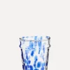 Outlet Madam Stoltz Drinkglas Clear Blue