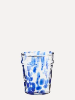Outlet Madam Stoltz Drinkglas Clear Blue