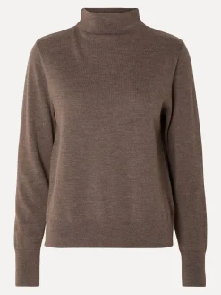 Sale Selected Gebreide Coltrui Hanni Brownie Melange