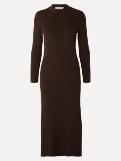 Shop Selected Gebreide Midi Jurk Eloise Java