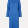 Clearance Selected Gebreide Midi Jurk Maline Nebulas Blue