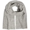 New Selected Gebreide Sjaal Lulu Linna Light Grey Melange