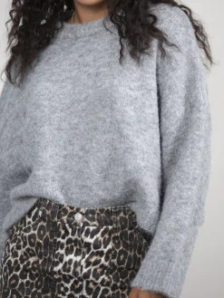 Outlet Les Soeurs Gebreide Trui Ada Grey