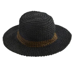 Best Madam Stoltz Gehaakte Hoed Black Brown