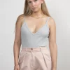 Online The Odder Side Geribbelde Body Emi Grey