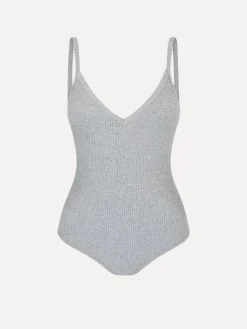 Online The Odder Side Geribbelde Body Emi Grey