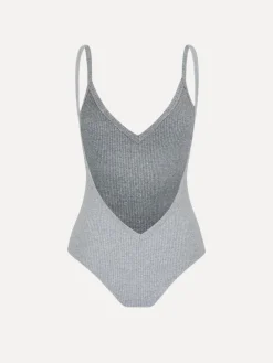 Online The Odder Side Geribbelde Body Emi Grey