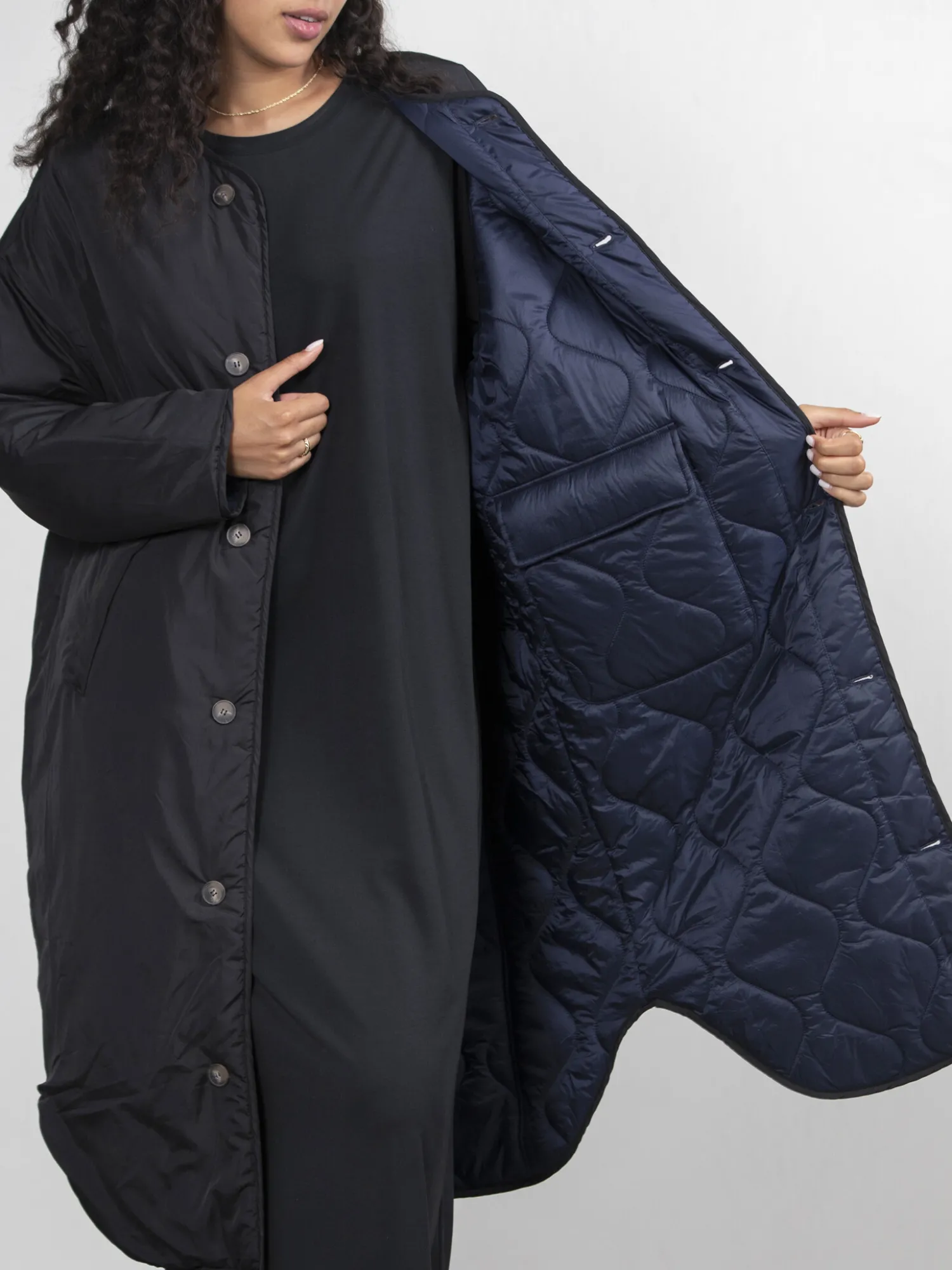 Best Les Soeurs Gewatteerde Reversible Jas Jen Dark Blue
