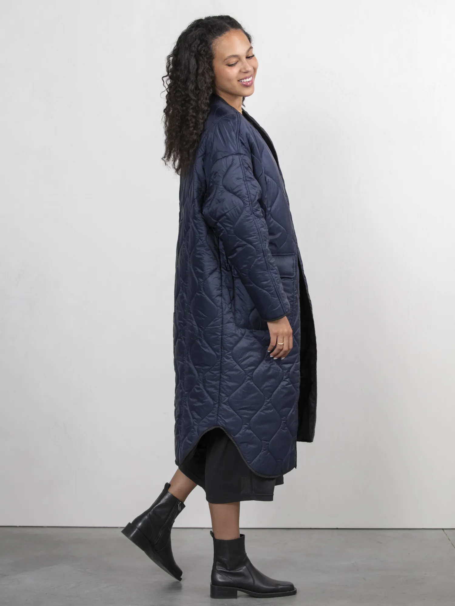 Best Les Soeurs Gewatteerde Reversible Jas Jen Dark Blue