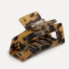 Shop Les Soeurs Hair Clip Rectangle Dark Tortue