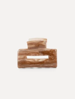 Shop Les Soeurs Hair Clip Rectangle Beige