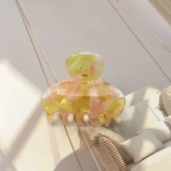 Fashion Les Soeurs Hair Clip Round Light Yellow