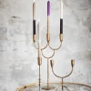 Store Madam Stoltz Handgesmede Dubbele Kandelaar Brass