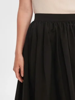 Flash Sale Selected Hoge Taille Midi Rok Libbie Black