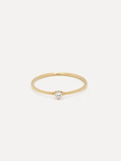Best Sale Les Soeurs 14K Ring Gaja Single Diamond Gold