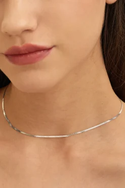 Cheap Les Soeurs Ketting Roma Snake 37Cm Silver