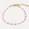Fashion Les Soeurs Kralen Enkelbandje Pien Pink