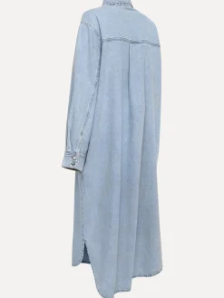 Outlet Les Soeurs Lange Denim Jurk Mel Light Blue Denim