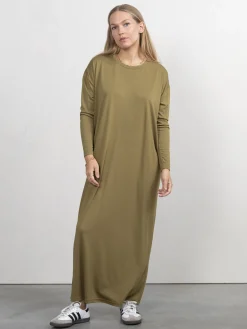 New Les Soeurs Lange Jersey Jurk Anne Olive