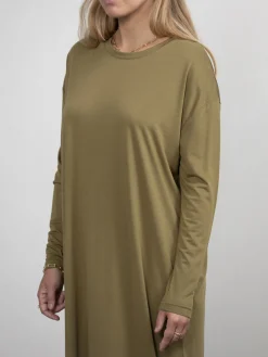 New Les Soeurs Lange Jersey Jurk Anne Olive
