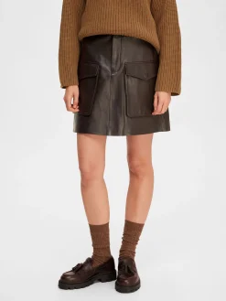 Clearance Selected Leer Mini Rok Kaisa Java