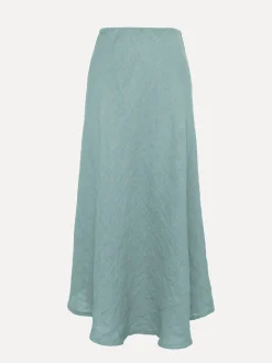 Best Le Marais Linnen Rok Nora Dark Green