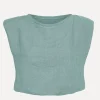 Shop Le Marais Linnen Top Lara Dark Green