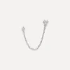 New Les Soeurs Lira Double Stud Chain Silver