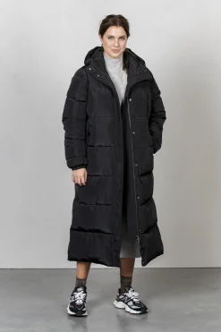Store Les Soeurs Longline Gewatteerde Jas Colin Black