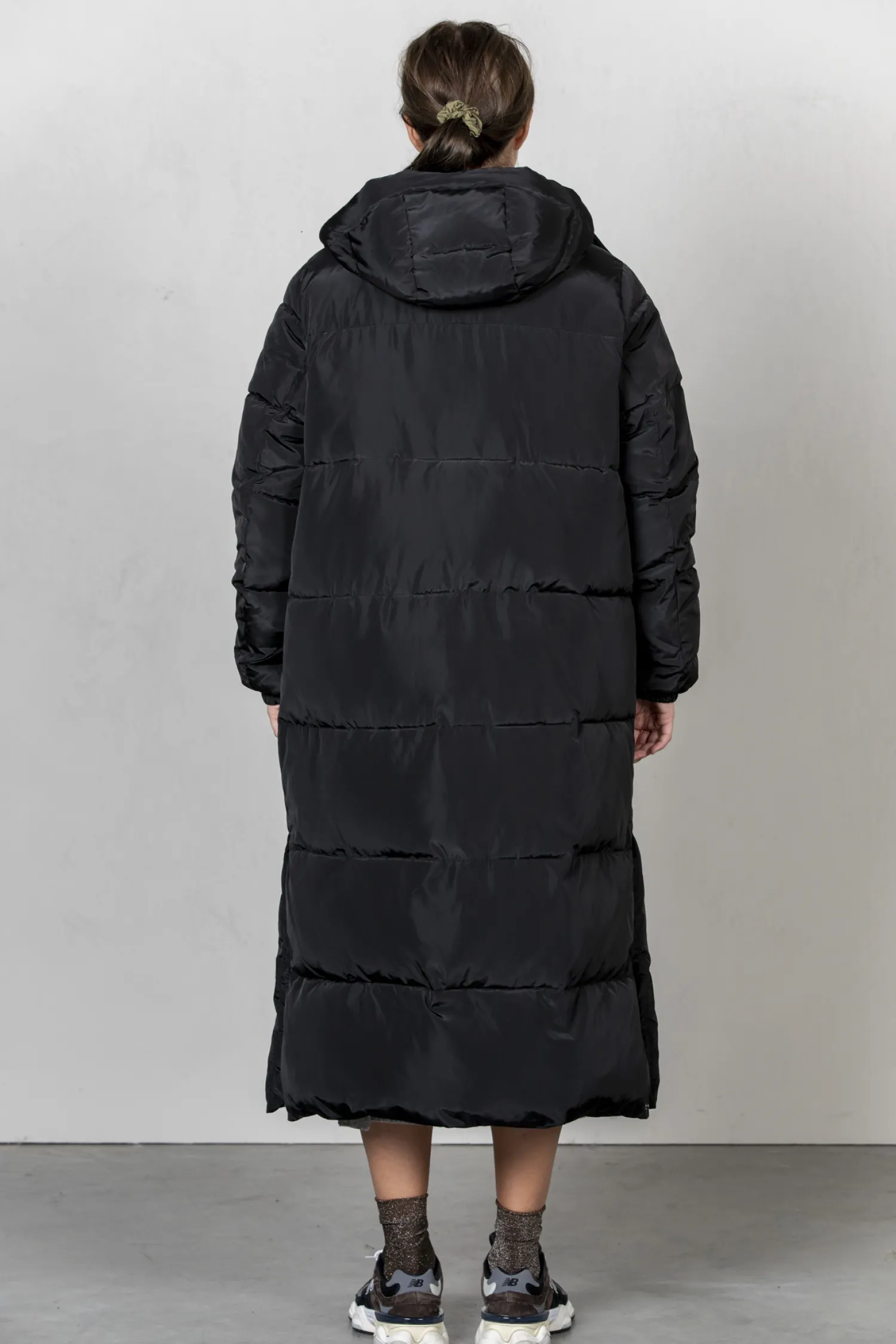 Store Les Soeurs Longline Gewatteerde Jas Colin Black