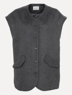 Best Sale Les Soeurs Mouwloos Wollen Vest Ayda Grey