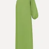 Clearance Le Marais Offshoulder Jurk Lily Green