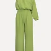 Best Le Marais One Shoulder Jumpsuit Mila Green