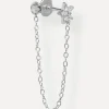 Online Les Soeurs Oorbel Cora Strass Chain Silver