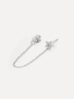 Online Les Soeurs Oorbel Cora Strass Chain Silver