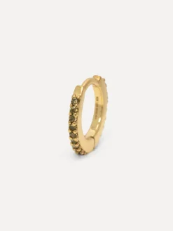 Outlet Les Soeurs Oorbel Jeanne Mini Strass Gold Khaki