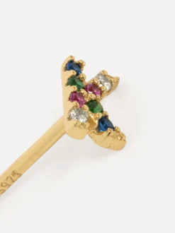 Hot Les Soeurs Oorbel Jolie Initial Strass Multi