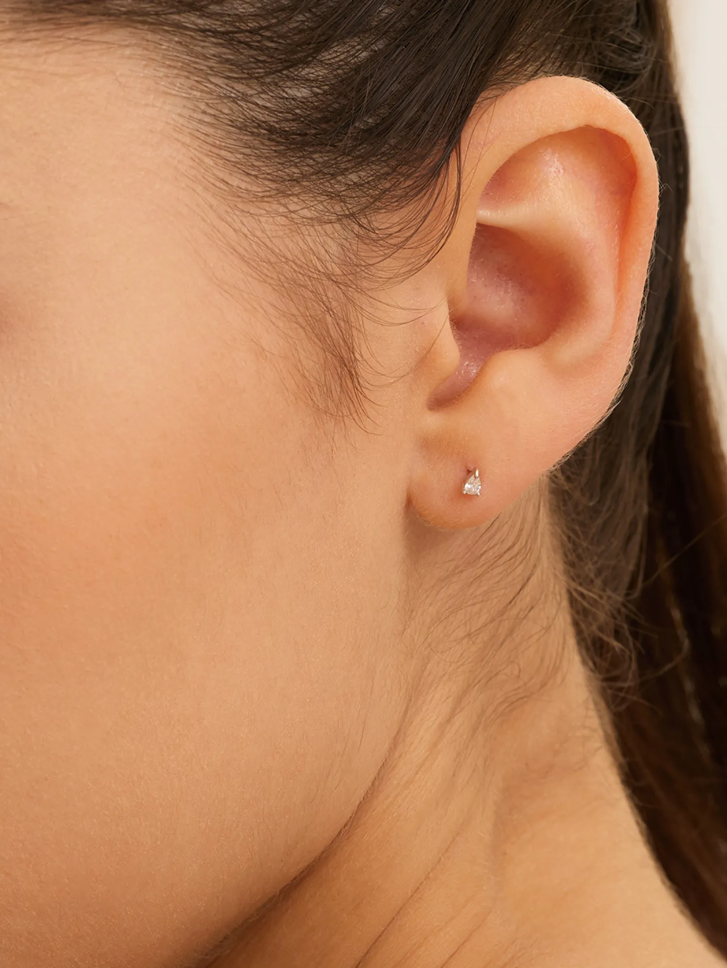Online Les Soeurs Oorbel Jolie Pear Strass Silver
