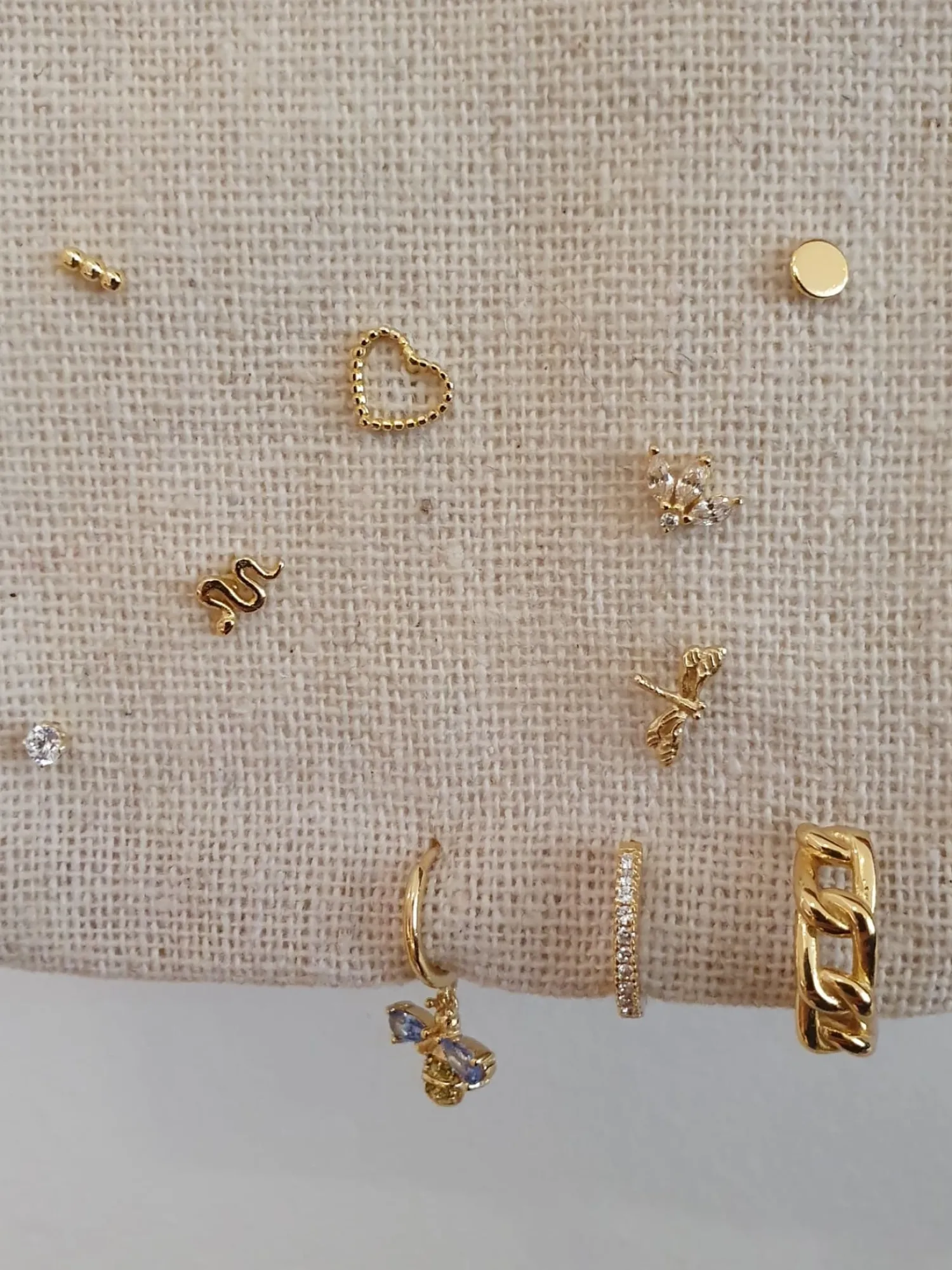Outlet Les Soeurs Oorbel Jolie Triple Leaf Gold Clear