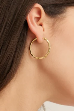 Store Les Soeurs Oorbellen Set Fara Hammered Gold