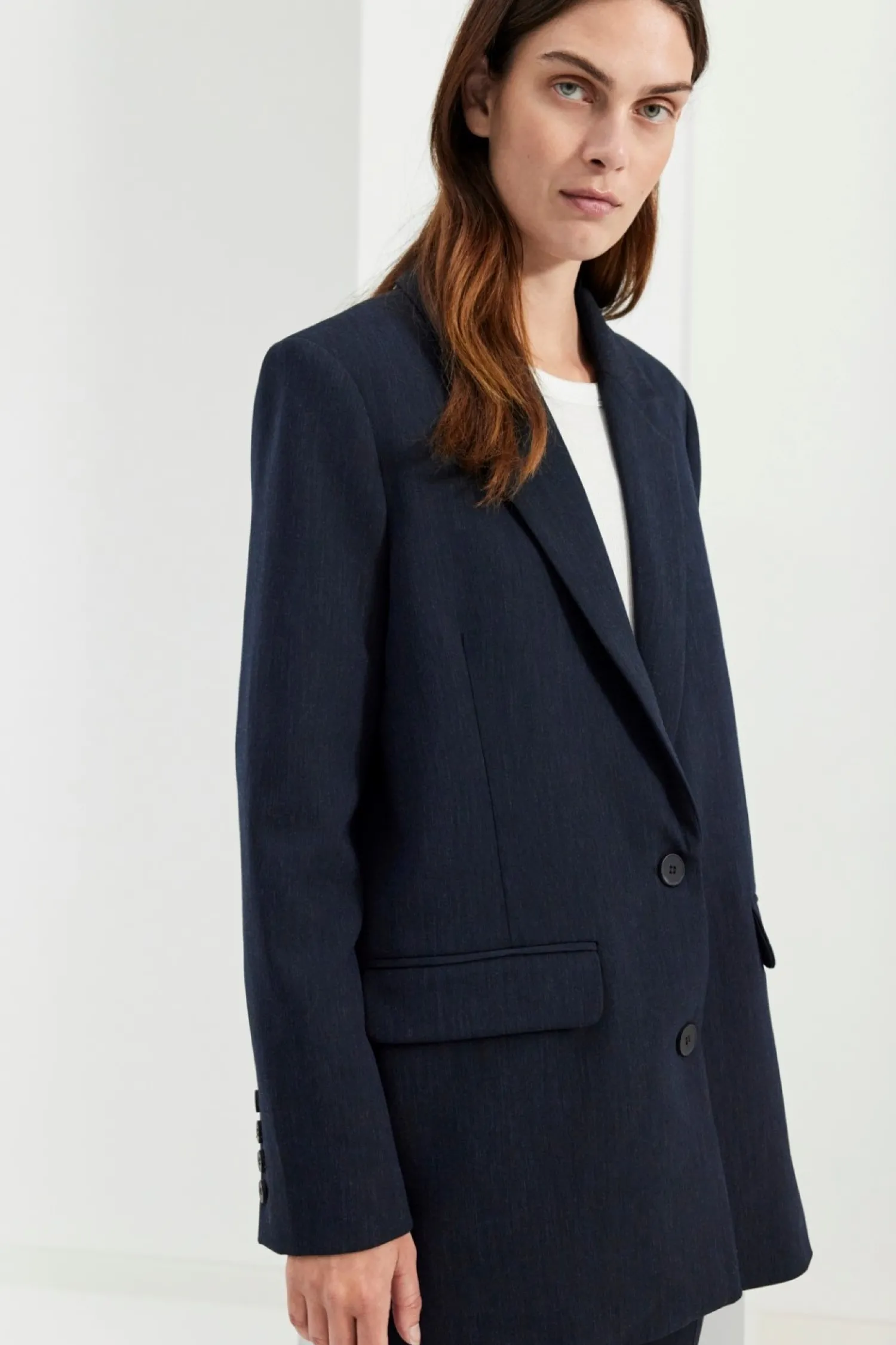Cheap Selected Oversized Single-Breaster Blazer Rita Dark Sapphire