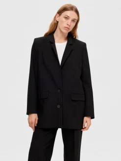 Fashion Selected Oversized Single-Breaster Blazer Rita Black